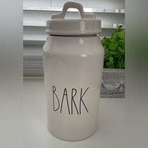 Rae Dunn BARK Ceramic Canister for Dog Treats Artisan Collection by Magenta